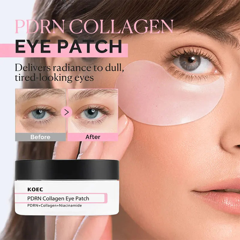 Korean Collagen Eye Patches Niacinamide Soybean Extract Suitable Dark Circles Fine Lines Puffiness Soothing Cooling Eye Patches