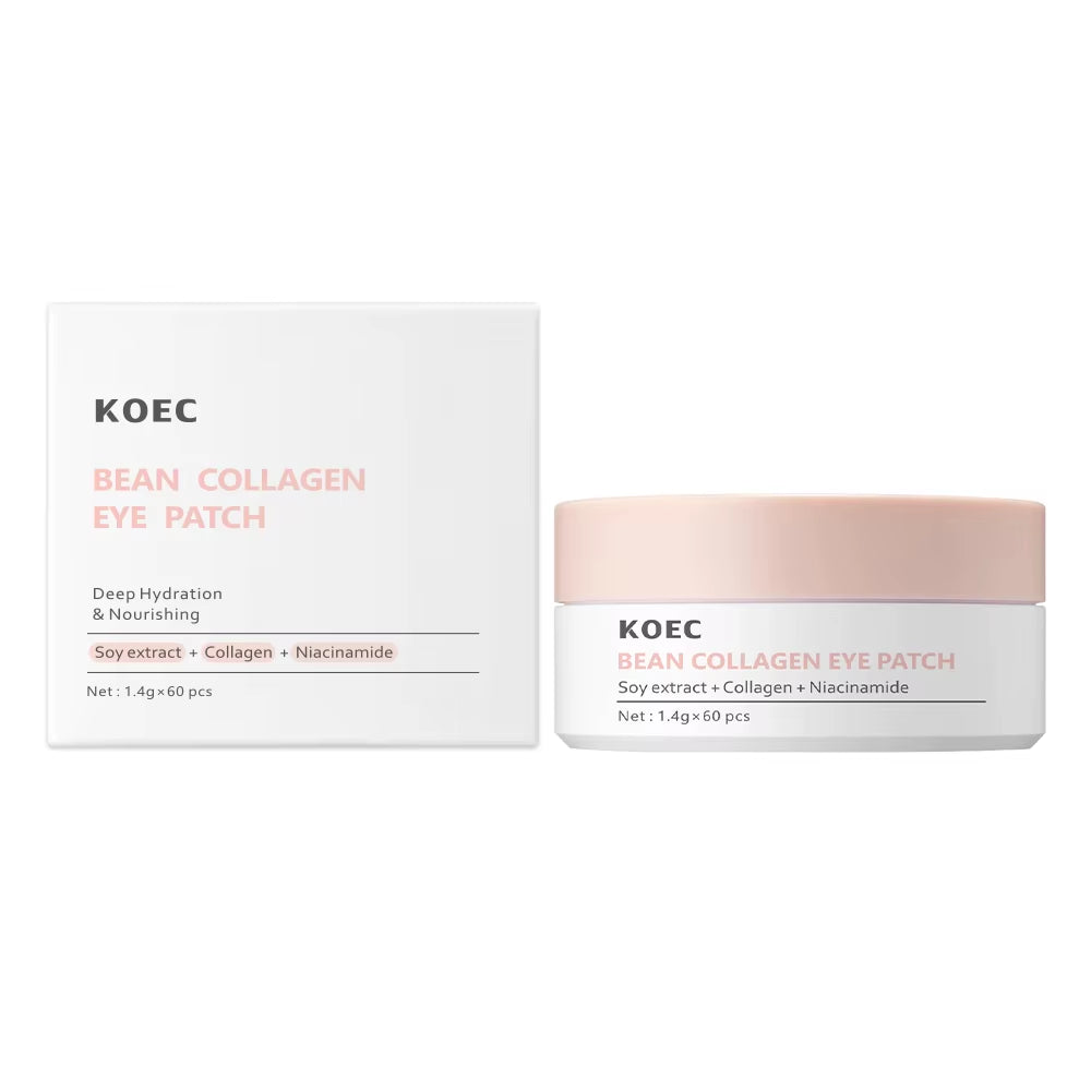 Korean Collagen Eye Patches Niacinamide Soybean Extract Suitable Dark Circles Fine Lines Puffiness Soothing Cooling Eye Patches